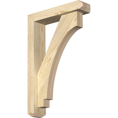 Imperial Craftsman Rough Sawn Bracket W/ Offset Brace, Douglas Fir, 4W X 16D X 24H